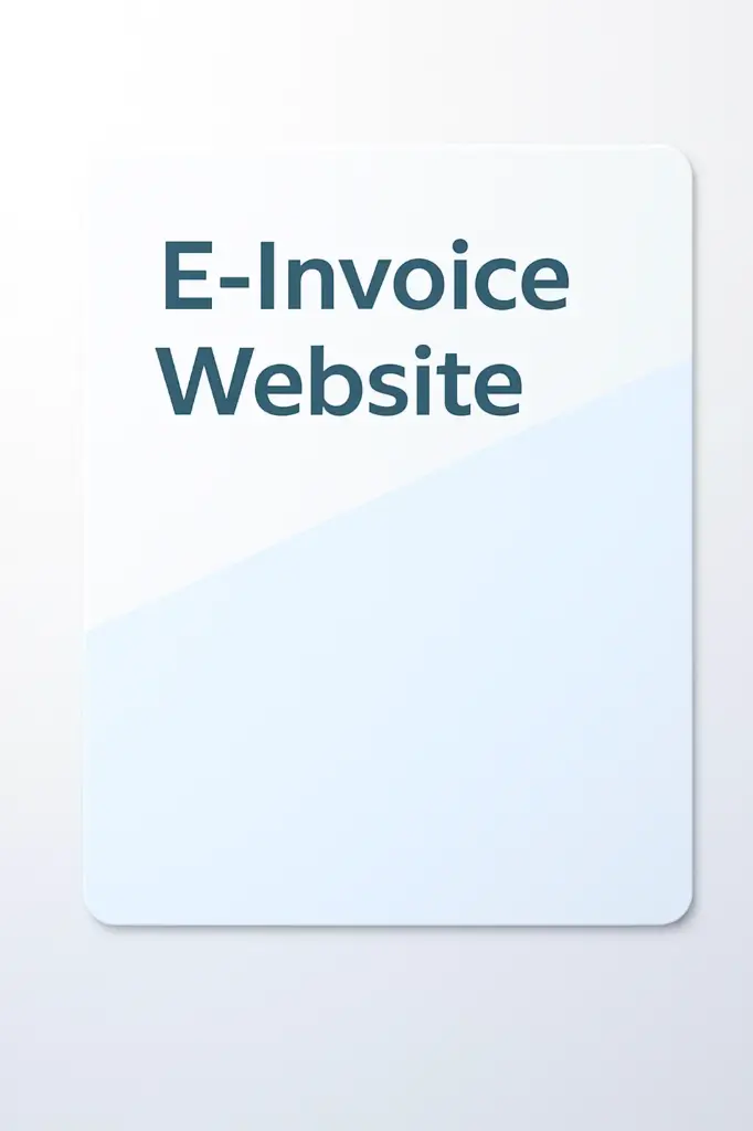 E-Invoice + Siteweb
